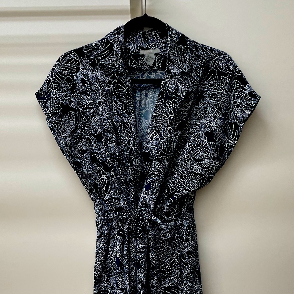 H&M white and blue romper 6US